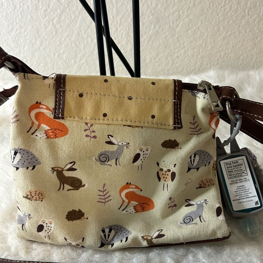 Animal Print Crossbody Bag with Brown Accents - Picture 6 of 7